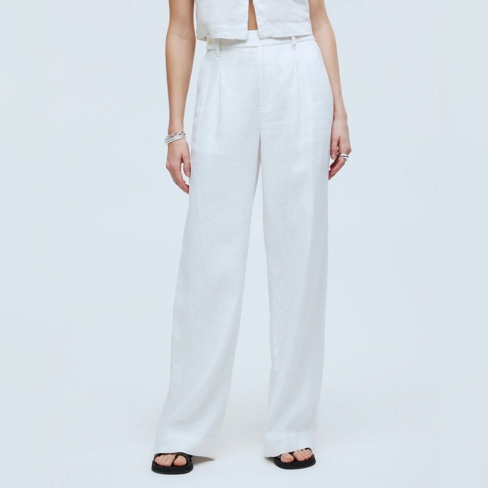 Madewell The Harlow Wide-Leg Pant in 100% Linen